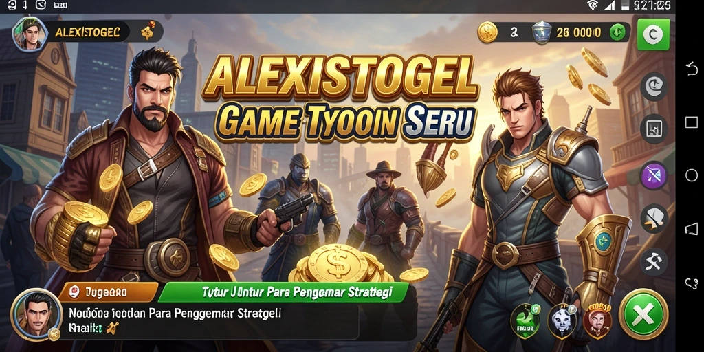 Screenshot utama ALEXISTOGEL menampilkan momen gameplay Tycoon yang seru.