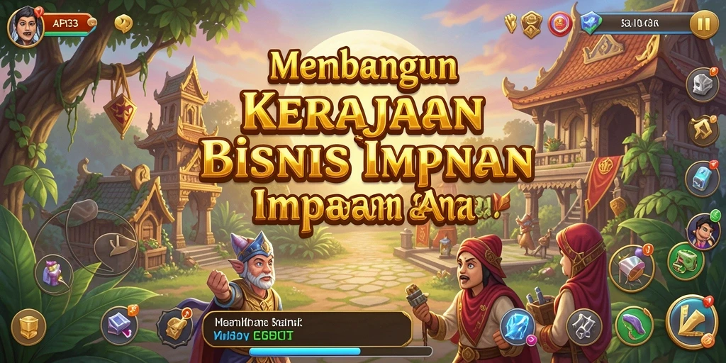 Tampilan gameplay API33 yang menarik dan interaktif dalam membangun bisnis.