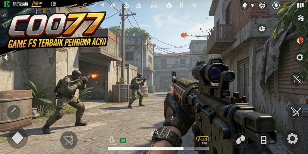 Tampilan gameplay COO77 yang menegangkan dan aksi tembak-menembak yang mendebarkan.