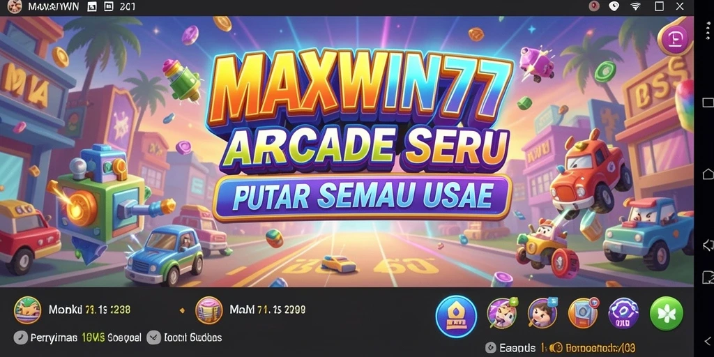 Tampilan gameplay Arcade MAXWIN77 yang penuh aksi dan tantangan.