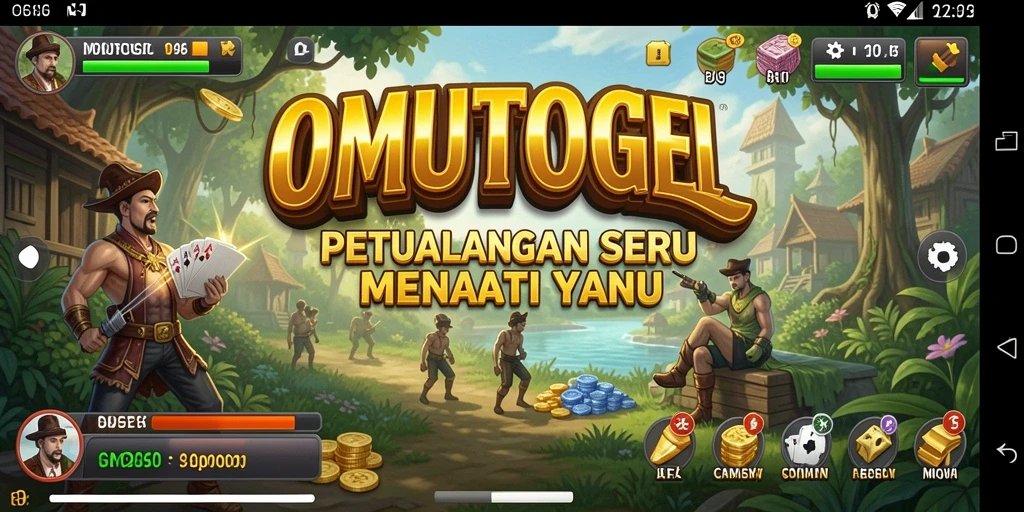 Tampilan gameplay menarik dalam OMUTOGEL dengan pemandangan indah.