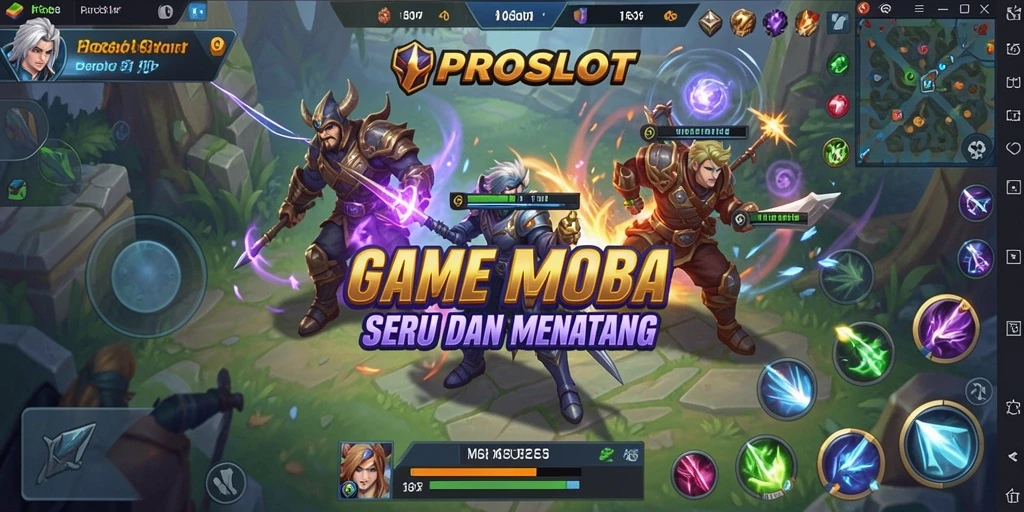 Screenshot gameplay PROSLOT menampilkan aksi seru dan strategi tim.