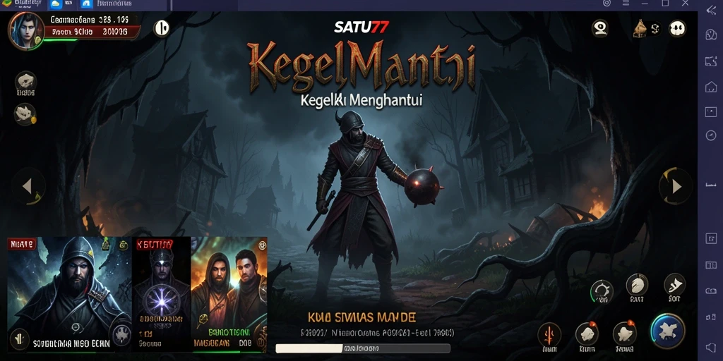 Tampilan seram dalam gameplay SATU77 yang menakutkan.