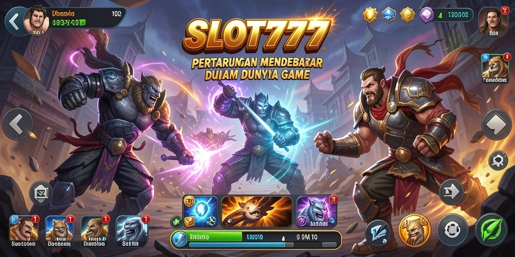 Tampilan gameplay menarik di arena pertarungan SLOT777.