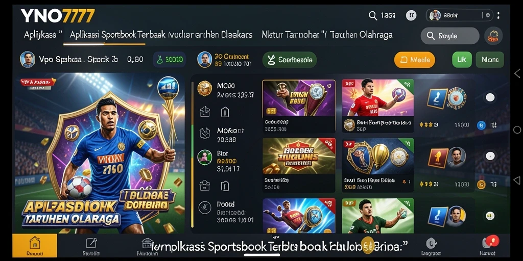 Tampilan antarmuka YONO777 yang menarik dan gameplay Sportsbook yang mendebarkan.